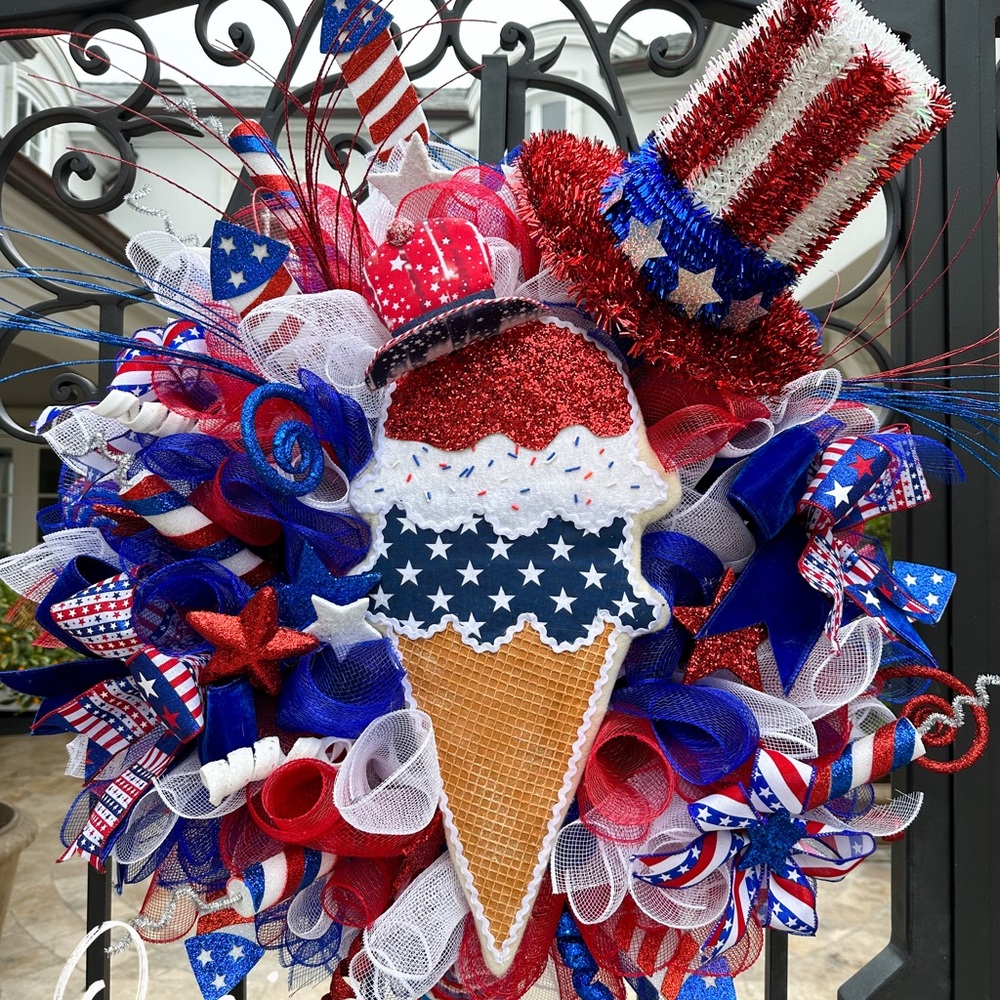 Fourth of July wreath